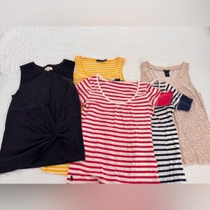 Lot of five tops